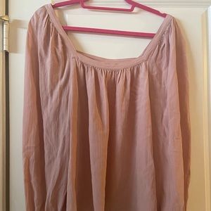 Pink puff sleeved top